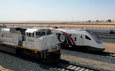 Cargo and passenger train from Etihad Rail.